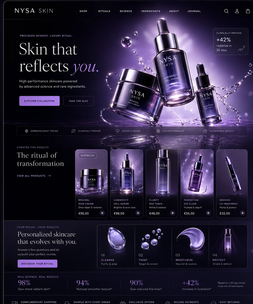 NYSA Skin masaüstü görünümü
