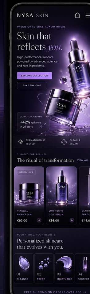 NYSA Skin mobil görünümü